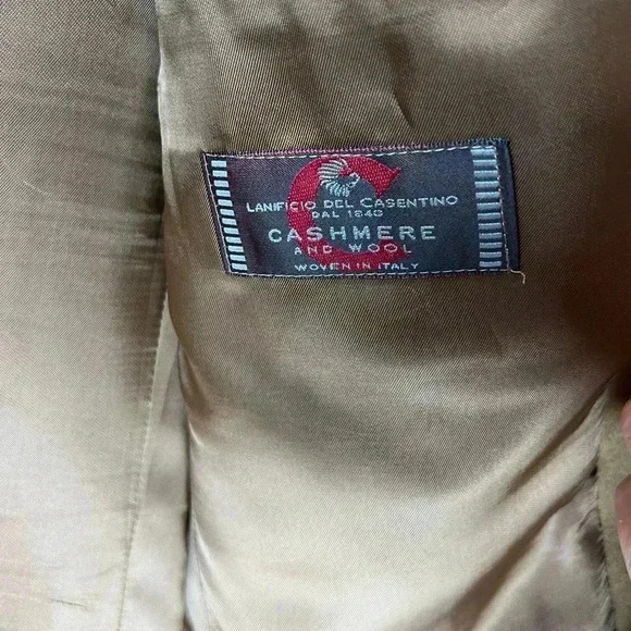 Vito Rufolo Wool Cashmere Camel Color Jacket Blazer Made In Italy Size 42 LN - Picture 7 of 8